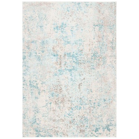 Safavieh 8 x 10 ft. Madison 400 Power Loomed Rectangle Area Rug Ivory & Teal MAD453C-8